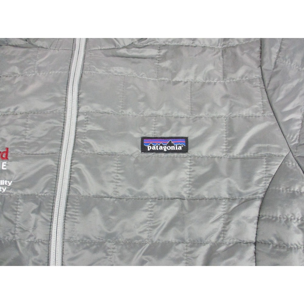 Patagonia Jacket Womens 2XL XXL Gray Nano Puff Quilted Puffer Embroidered Coat - Picture 2 of 11